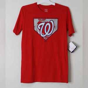 Washington Nationals Kids Short Sleeve Crew Neck Graphic T-Shirt XL Red NWT‎